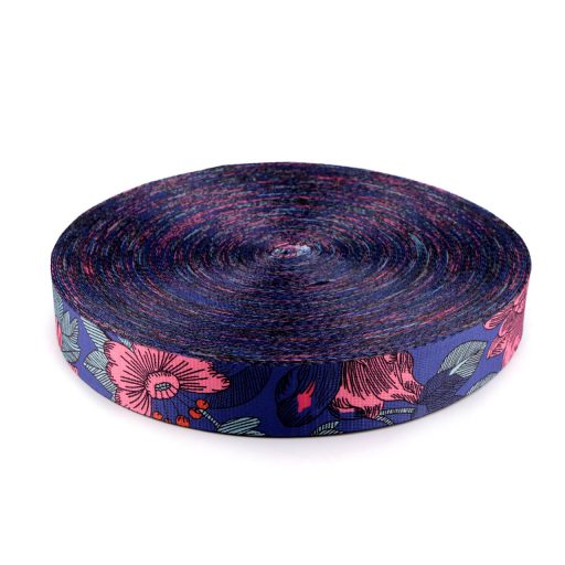 Sima kétoldalas heveder paisley szélessége 38 mm