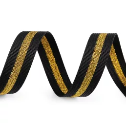 Heveder polipropilén kétoldalas lurexszel 25 mm