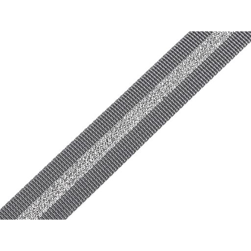 Heveder polipropilén kétoldalas lurexszel 25 mm