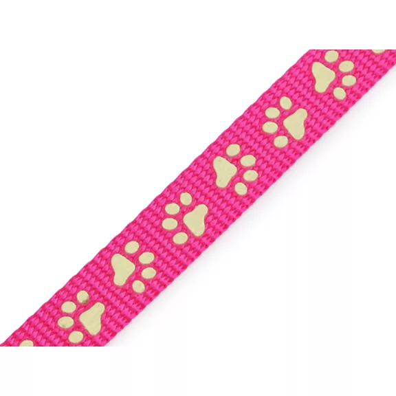 Polipropilén heveder pórázra / nyakörv, világító szélessége 15 mm - 1 pink Polipropilén heveder pórázra / nyakörv, világító szélessége 15 mm - 1 pink