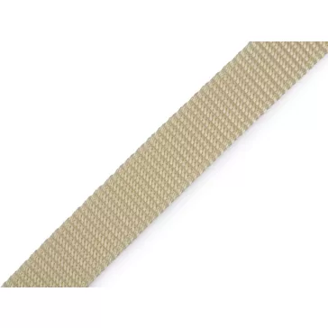   Polipropilén pánt szélessége 20 mm vastagság 2 mm - 12 bézs (25 m-es csomagolás)