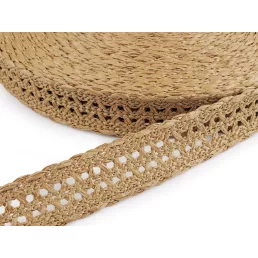 Fonott heveder pánt 50 mm szalma utánzat