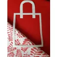 Red blended pile teflonos cotton twill fabric