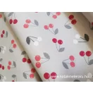 Light beige, red meggyes blended pile teflonos twill fabric