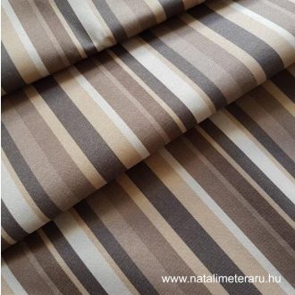 Bézs-barna csíkos kevert szálas teflonos twill szövet