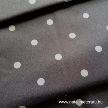   Dark grey, light grey polka-dot blended pile teflonos twill fabric