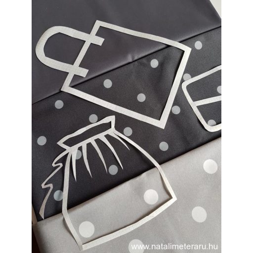 Sötét szürke, világos szürke pöttyös kevert szálas teflonos twill szövet