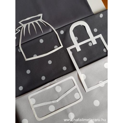 Sötét szürke, világos szürke pöttyös kevert szálas teflonos twill szövet