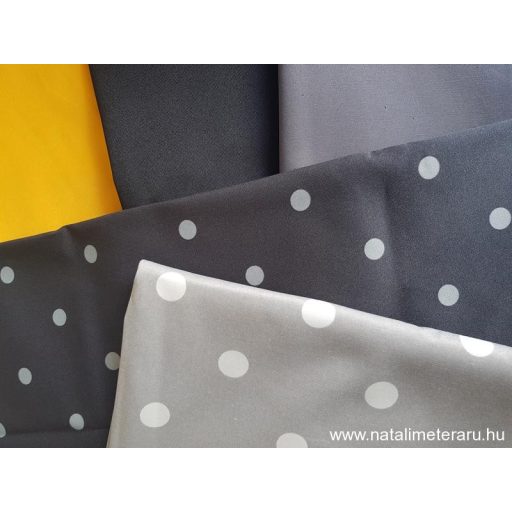 Sötét szürke, világos szürke pöttyös kevert szálas teflonos twill szövet