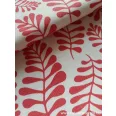   Red leaves patterned blended pile teflonos cotton twill fabric