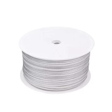   Zsinór lurexszel szélessége 2,5mm lapos - 6000 ezüst (200 m-os csomagolás)