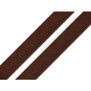   Pamut paszpól szalag / kéder szélessége 12 mm - 800953 Brunette (100 m-os csomagolás)