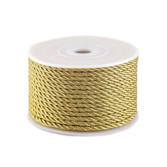 Sodrott zsinór lurexszel Ø2,5 mm - 1 arany (100 m-os csomagolás) Sodrott zsinór lurexszel Ø2,5 mm - 1 arany (100 m-os csomagolás)