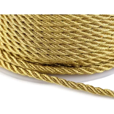   Sodrott zsinór lurexszel Ø2,5 mm - 1 arany (100 m-os csomagolás)