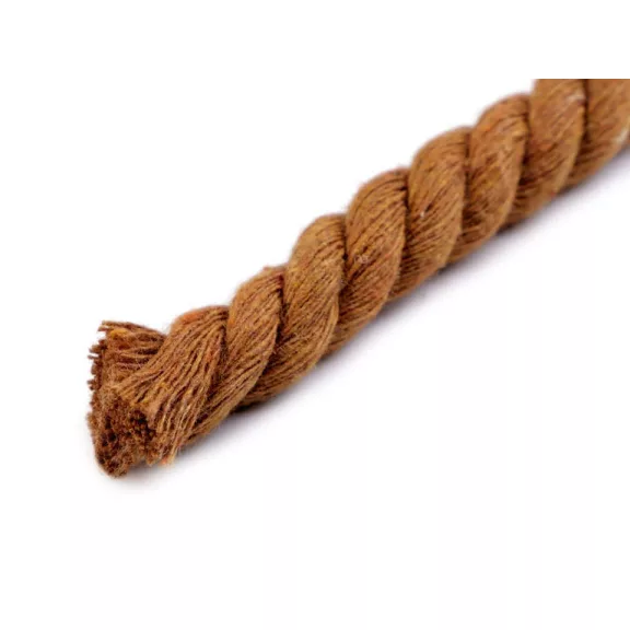 Sodort pamut zsinór, Ø12 mm, 10 m, makramé - 2 természetes barna (10 m-es csomagolás) Sodort pamut zsinór, Ø12 mm, 10 m, makramé - 2 természetes barna (10 m-es csomagolás)