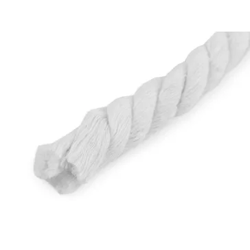   Sodort pamut zsinór, Ø12 mm, 10 m, makramé - 10 fehér (30 m-os csomagolás)