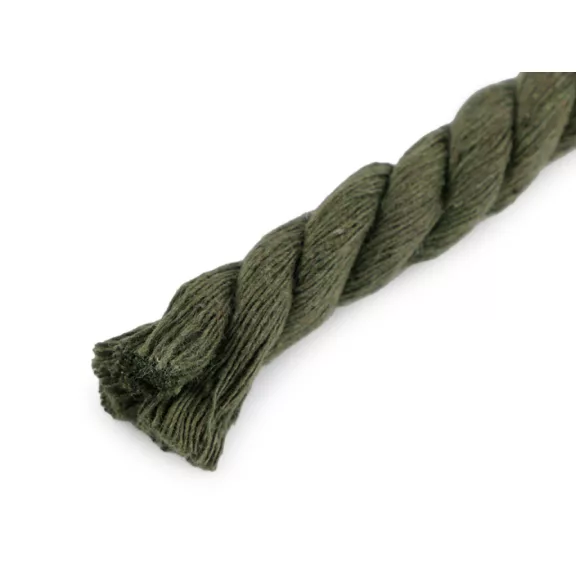 Sodort pamut zsinór, Ø12 mm, 10 m, makramé - 13 zöld sötét khaki (10 m-es csomagolás) Sodort pamut zsinór, Ø12 mm, 10 m, makramé - 13 zöld sötét khaki (10 m-es csomagolás)