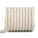 Sodrott pamut zsinór Ø15 mm macrame - bézs világos (20 m-os csomagolás) Sodrott pamut zsinór Ø15 mm macrame - bézs világos (20 m-os csomagolás)