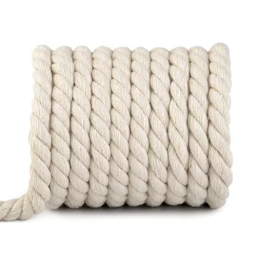   Sodrott pamut zsinór Ø15 mm macrame - bézs világos (20 m-os csomagolás)