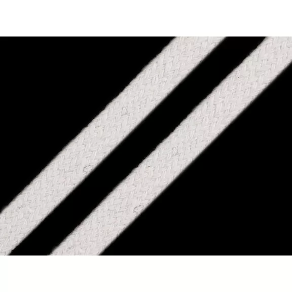 Ruha zsinór lapos szélessége 10 mm - 1 fehér (30 m-os csomagolás) Ruha zsinór lapos szélessége 10 mm - 1 fehér (30 m-os csomagolás)