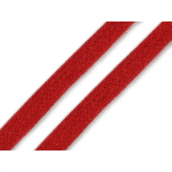 Ruha zsinór lapos szélessége 10 mm - 4 piros (100 m-os csomagolás) Ruha zsinór lapos szélessége 10 mm - 4 piros (100 m-os csomagolás)