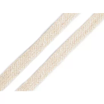   Ruha zsinór lapos szélessége 10 mm - 12 bézs világos (30 m-os csomagolás)