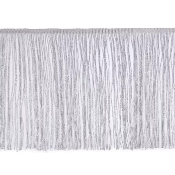 Rojtok szélessége 25 cm lurexel - 1 ezüst Rojtok szélessége 25 cm lurexel - 1 ezüst