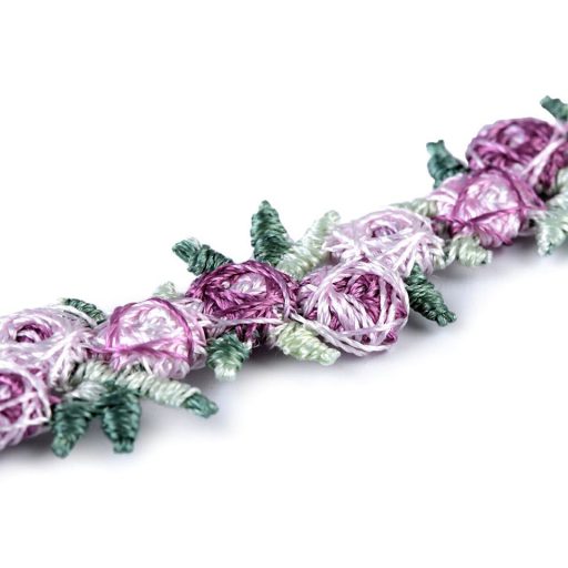 Paszomány horgolásra 3D virág szélessége 15 mm