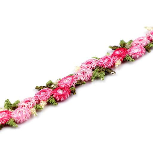 Paszomány horgolásra 3D virág szélessége 15 mm