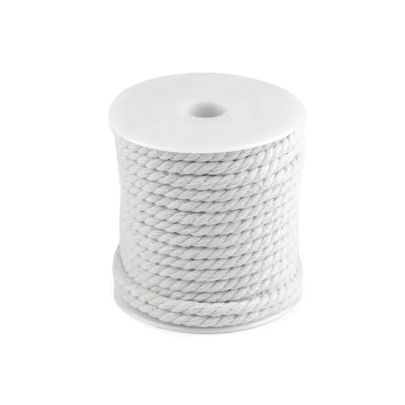 Sodrott pamutzsinór Ø5 mm macrame - 2 Off White (15 m-es csomagolás) Sodrott pamutzsinór Ø5 mm macrame - 2 Off White (15 m-es csomagolás)