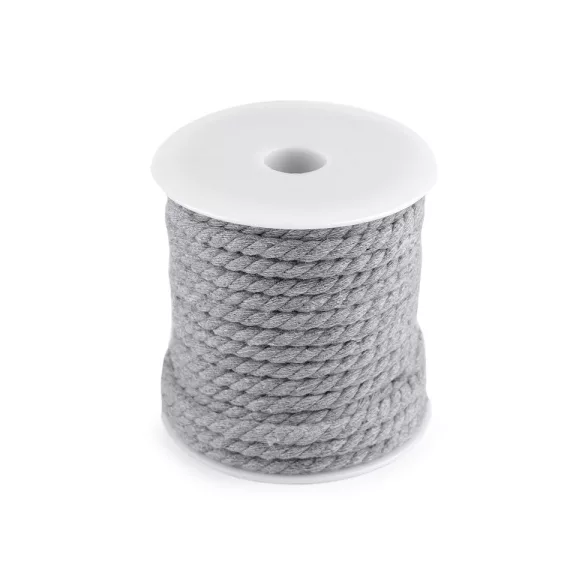 Sodrott pamutzsinór Ø5 mm macrame - 4 vil szürkéskék (15 m-es csomagolás) Sodrott pamutzsinór Ø5 mm macrame - 4 vil szürkéskék (15 m-es csomagolás)