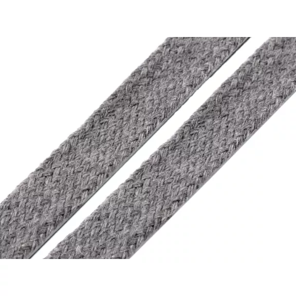 Pamut ruhazsinór lapos szélessége 15 mm - 3 szürke (60 m-os csomagolás) Pamut ruhazsinór lapos szélessége 15 mm - 3 szürke (60 m-os csomagolás)