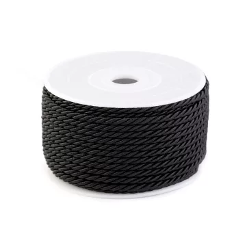 Sodrott zsinór Ø3 mm - 5 fekete (100 m-os csomagolás)