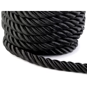 Sodrott zsinór Ø10 mm - 3 fekete (50 m-os csomagolás)