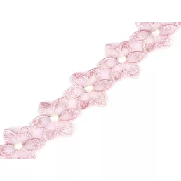 Paszomány monofil virág gyöngyökkel szélessége 35 mm