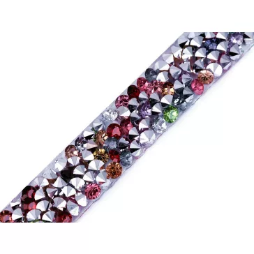   Paszomány kövekkel szélessége 12 mm felvasalható - 4 multicolor (27 m-os csomagolás)