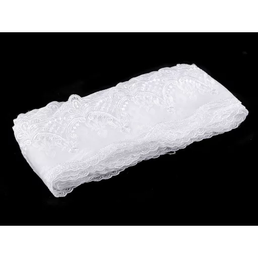 Hímzett monofil paszomány szélessége 12,5 cm