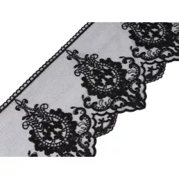 Hímzett monofil paszomány szélessége 15 cm