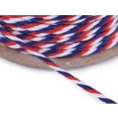 Nemzeti színű sodrott zsinór Ø2 mm hitelesítő tricolor - lásd a képen (200 m-os csomagolás) Nemzeti színű sodrott zsinór Ø2 mm hitelesítő tricolor - lásd a képen (200 m-os csomagolás)