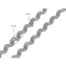 Paszomány / lurex szélessége 5 mm - 1 ezüst (81 m-os csomagolás)