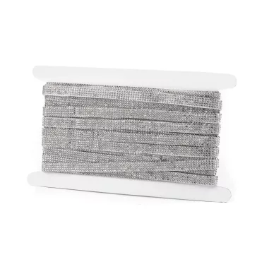   Ragasztható paszomány csiszolt kövekkel szélesség 10 mm - 1 crystal (9 m-es csomagolás)