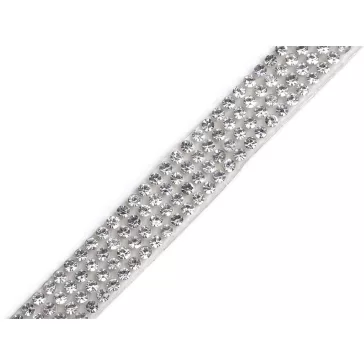   Ragasztható paszomány csiszolt kövekkel szélesség 10 mm - 1 crystal (18 m-os csomagolás)