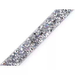 Fonás strasszokkal, szélessége 10 mm vasalható