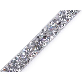 Fonás strasszokkal, szélessége 10 mm vasalható