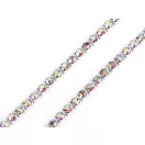 Kristály strasszlánc / bortnyi 2 mm - 1 crystal AB ezüst (9 m-es csomagolás) Kristály strasszlánc / bortnyi 2 mm - 1 crystal AB ezüst (9 m-es csomagolás)