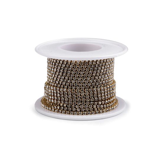 Kristály strasszlánc / bortnyi 2 mm