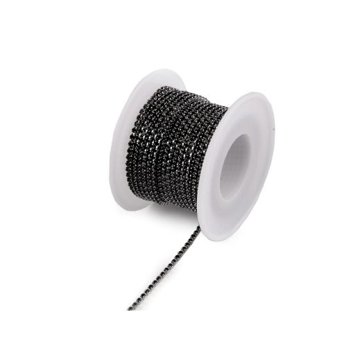 Kristály strasszlánc / bortnyi 2 mm