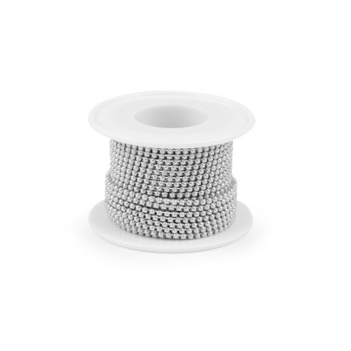 Gyöngyös lánc - félgyöngy széles 2 mm