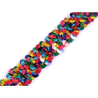 Elastikus flitter szalag színes 20 mm