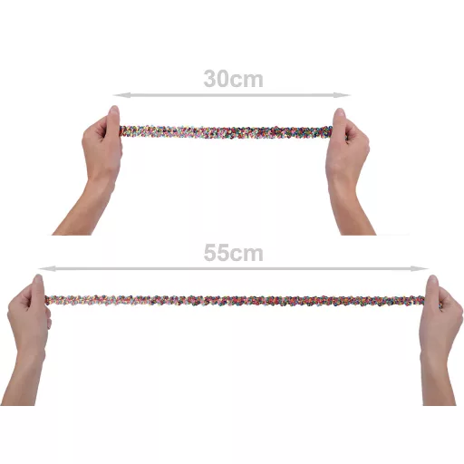 Elastikus flitter szalag színes 20 mm